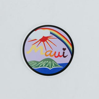 wings hawaii maui circle sticker