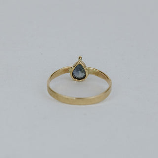 Sapphire Teardrop Gemstone Ring - 14k