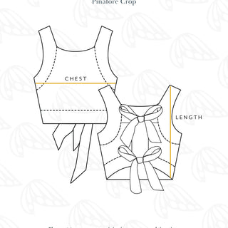 Pinafore Patchwork Crop Top - Eyelet
