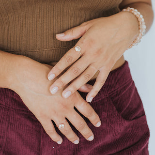 Sunstone Ring - 14k Rose Gold