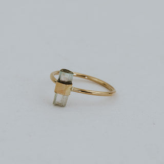 Banded Crystal Ring - Blue & Pink Tourmaline