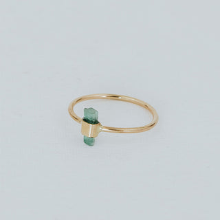 Banded Crystal Rings - Emerald