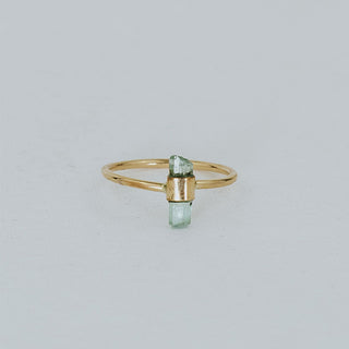 Banded Crystal Rings - Emerald