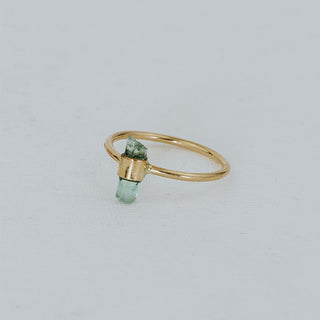 Banded Crystal Rings - Emerald