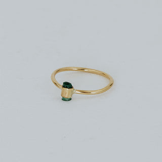 Banded Crystal Rings - Emerald