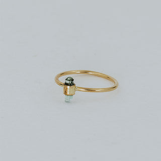 Banded Crystal Rings - Emerald