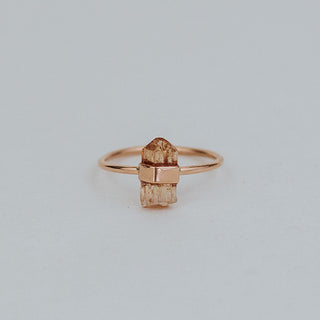 Banded Crystal Ring - Imperial Topaz 14k