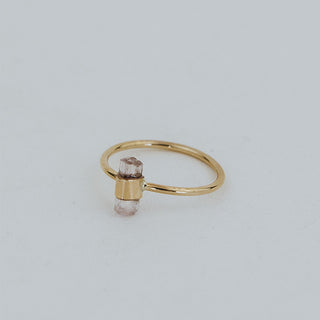 Banded Crystal Ring - Pink Tourmaline