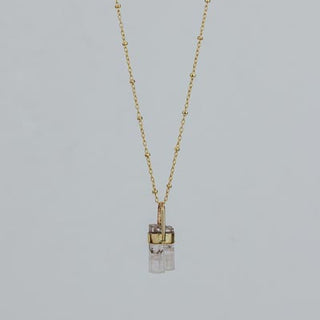 Bullet Charm Necklace - Pink Tourmaline