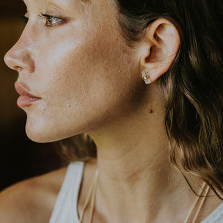 Banded tourmaline stud earrings