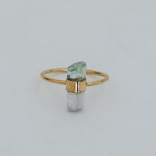 Banded Crystal Ring - Watermelon Tourmaline