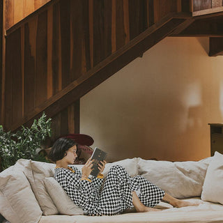 Boxy Long Sleeve - Black and White Check