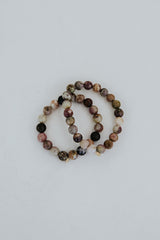 Stretchy Beaded Bracelet Large - Tourmaline thumbnail