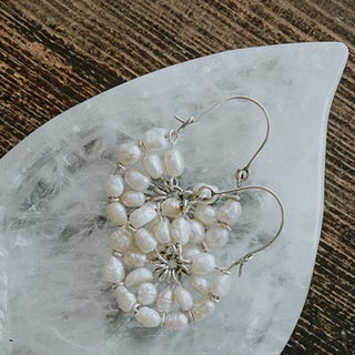 Mandala Earrings | Pearl