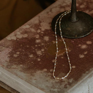 Tiny Freshwater Pearl Choker - 14k Yellow Gold