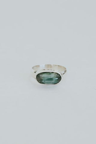 Wings Hawaii cats eye tourmaline ring in sterling silver size 7 