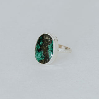 Dark Oval Persian Turquoise Ring