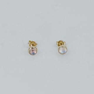 Moonstone Studs - 14k