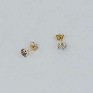 Moonstone Studs - 14k