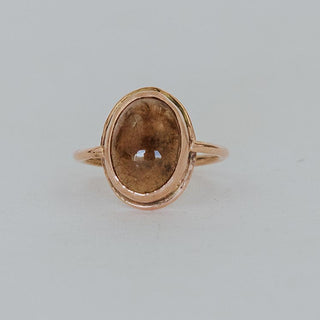 A Tourmaline Gemstone Bezel set in a 14K Rose Gold Ring