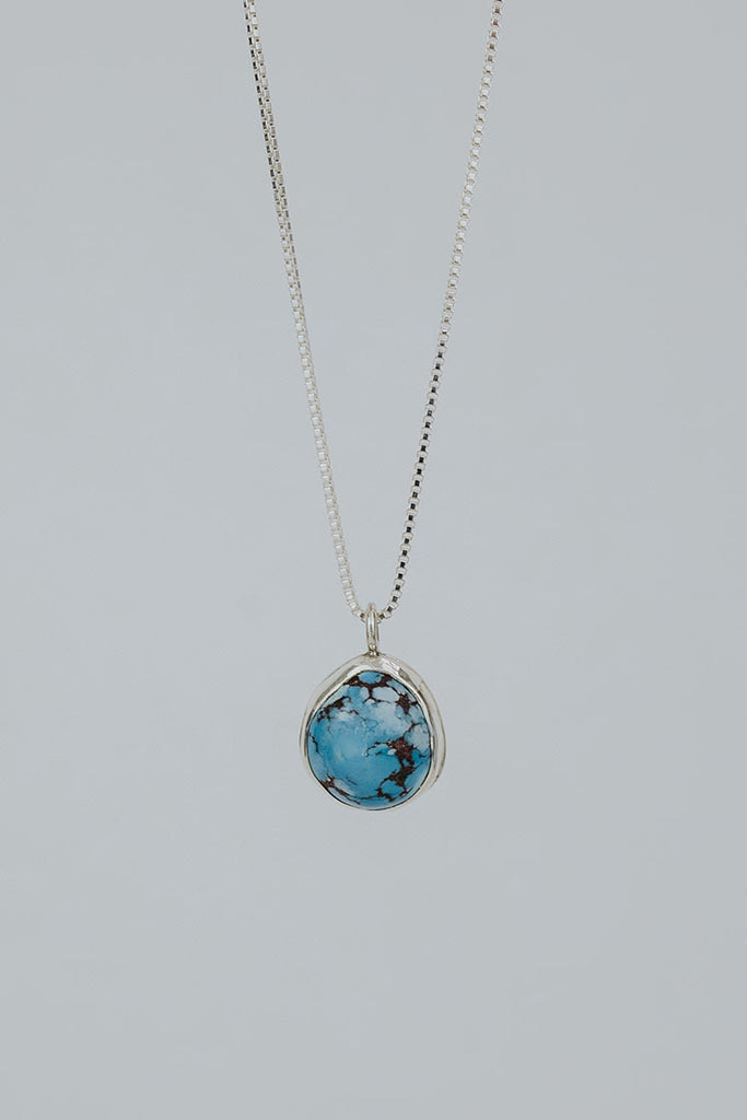 Bezel Set Necklace - Turquoise D