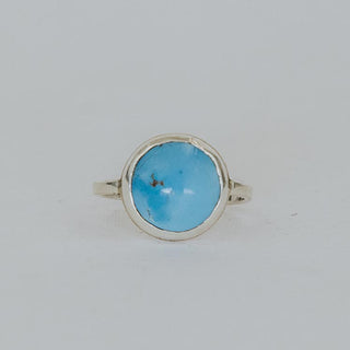 Bezel Set Turquoise sterling silver ring