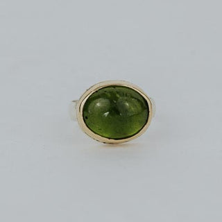 Crown Vesuvianite Garnet Ring - 14k