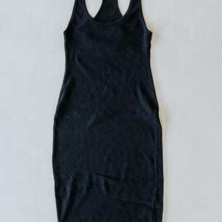 Ribbed Tiger Dress - Black