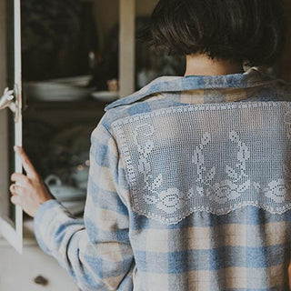 Paragon Flannel - Blue + Creme