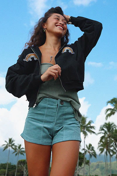 Retro Pocket Shorts - Ocean Corduroy