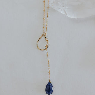 Lariat Necklace - Blue Sapphire