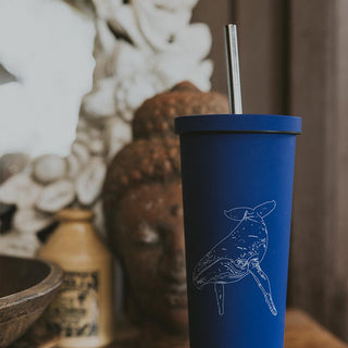 Humpback Whale Tumbler - Royal Blue