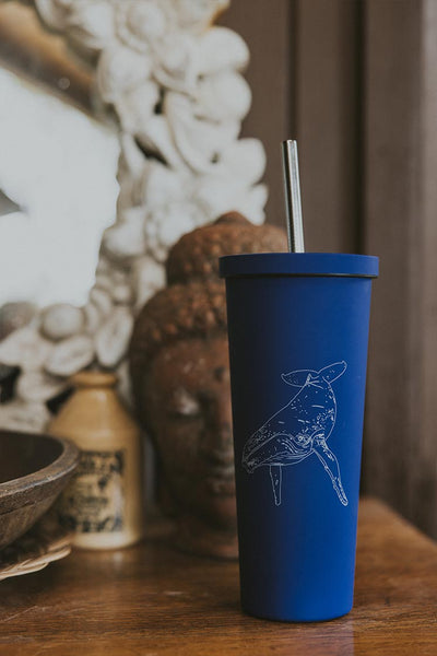 Humpback Whale Tumbler - Royal Blue