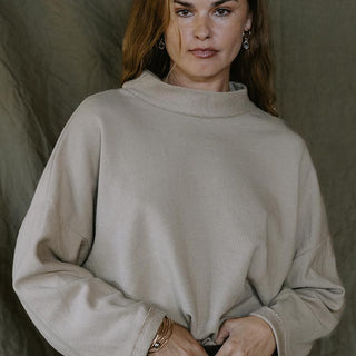 Boxy Long Sleeve Shirt - Sand