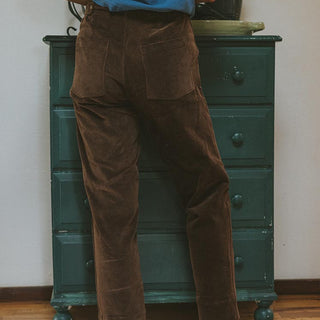 Retro Pocket Pants - Brown Corduroy