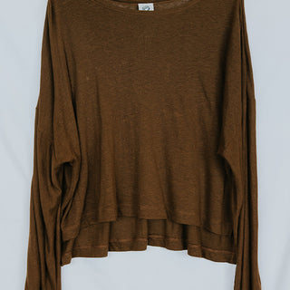 Slinky Long Sleeve Tee - Brown