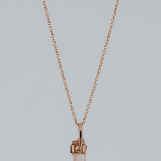 Bullet Charm Necklace -  Imperial Topaz 14k