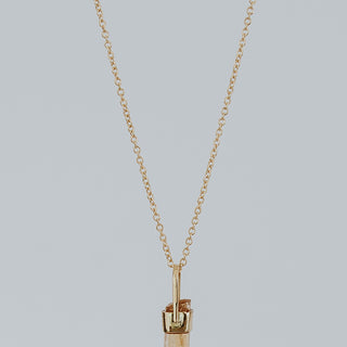 Bullet Charm Necklace -  Imperial Topaz 14k