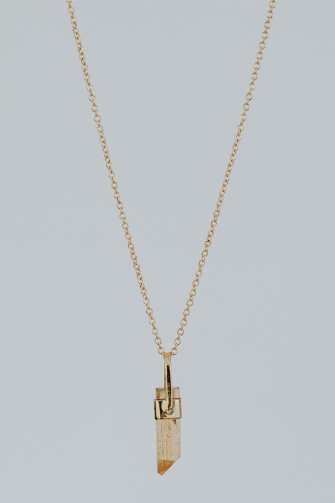 Bullet Charm Necklace - Imperial Topaz