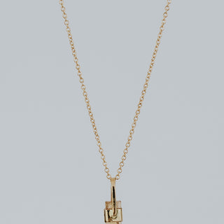Bullet Charm Necklace -  Imperial Topaz 14k