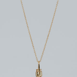 Bullet Charm Necklace -  Imperial Topaz 14k