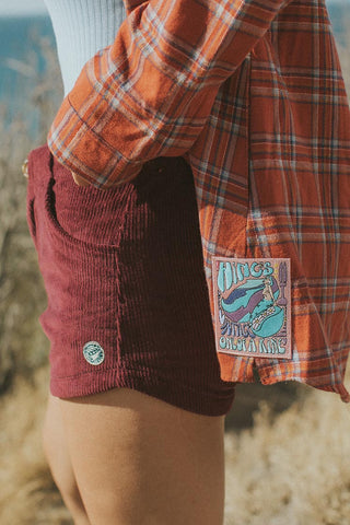Retro corduroy shorts maui hawaii