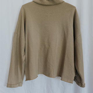 Boxy Long Sleeve Shirt - Sand