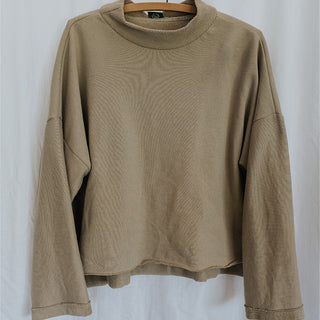 Boxy Long Sleeve Shirt - Sand