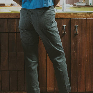 Retro Pocket Pants - Charcoal Twill
