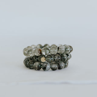 Stretchy Large Crystal Bracelet - Chlorite Quartz