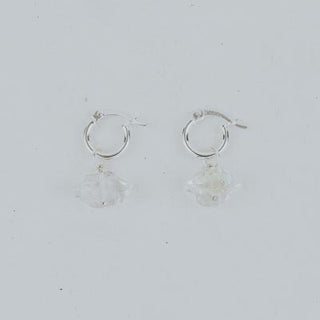 Charm Hoops - Herkimer Diamonds