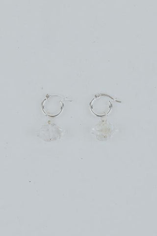 Charm Hoops - Herkimer Diamonds