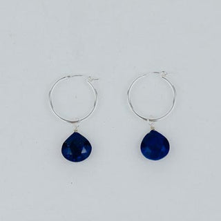 Charm Hoops - Lapis