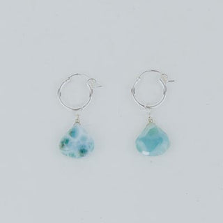 Charm Hoops - Larimar